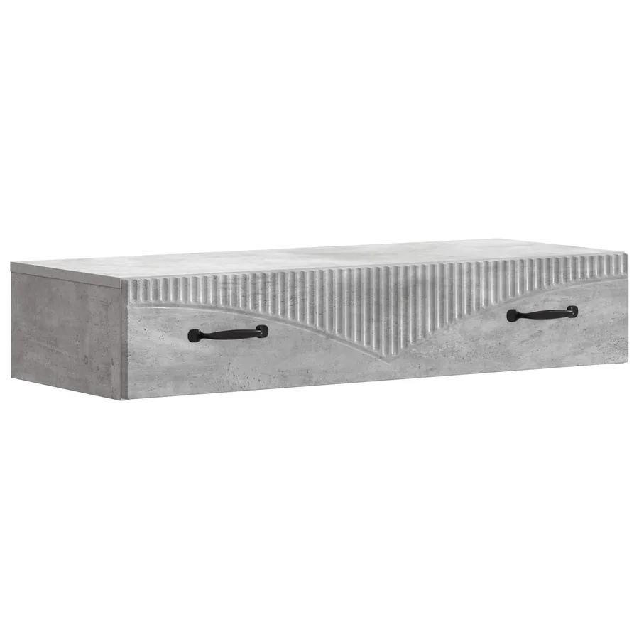 Table d'appoint murale Gris béton 87,5 x 34,5 x 17 cm - 2