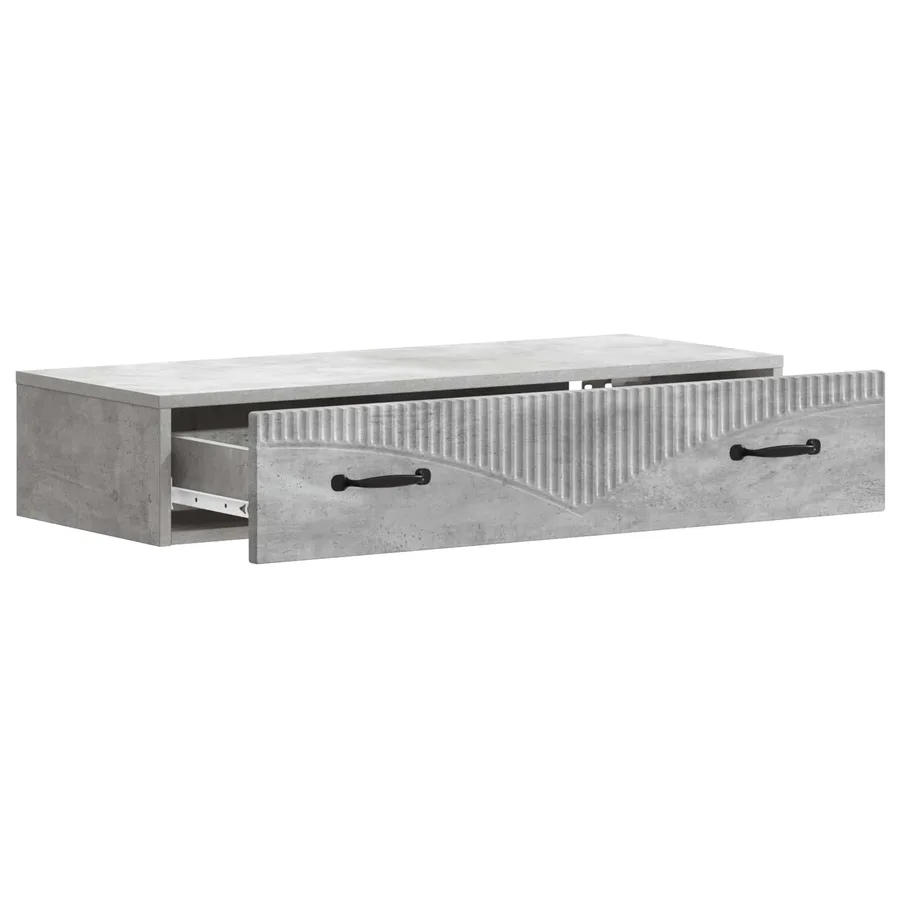 Table d'appoint murale Gris béton 87,5 x 34,5 x 17 cm - 4