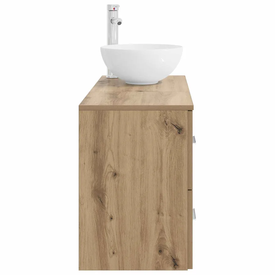 Ensemble de mobilier de salle de bain 2 pc Chêne artisanal - 4