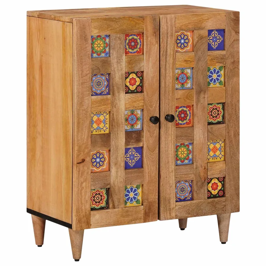 Ensemble de mobilier de salle de bain avec porte 2 pcs Naturel - 3