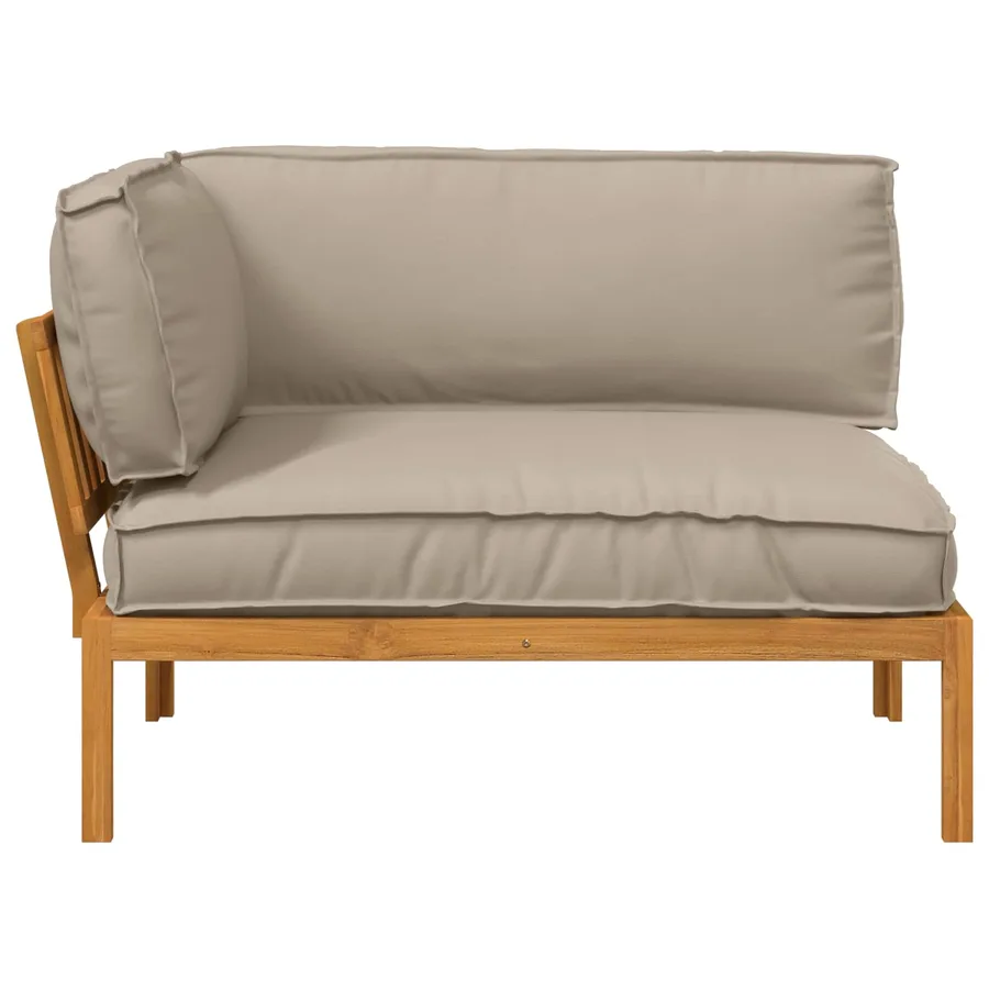 Ensemble de Canapés Taupe 133 x 92 x 69 cm Bois d'Acacia Massif - 6