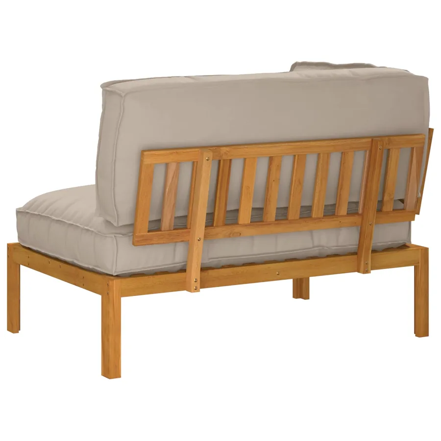 Ensemble de Canapés Taupe 133 x 92 x 69 cm Bois d'Acacia Massif - 8