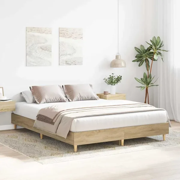 Cadre de lit Sonoma 152 x 203 cm Bois d'ingénierie