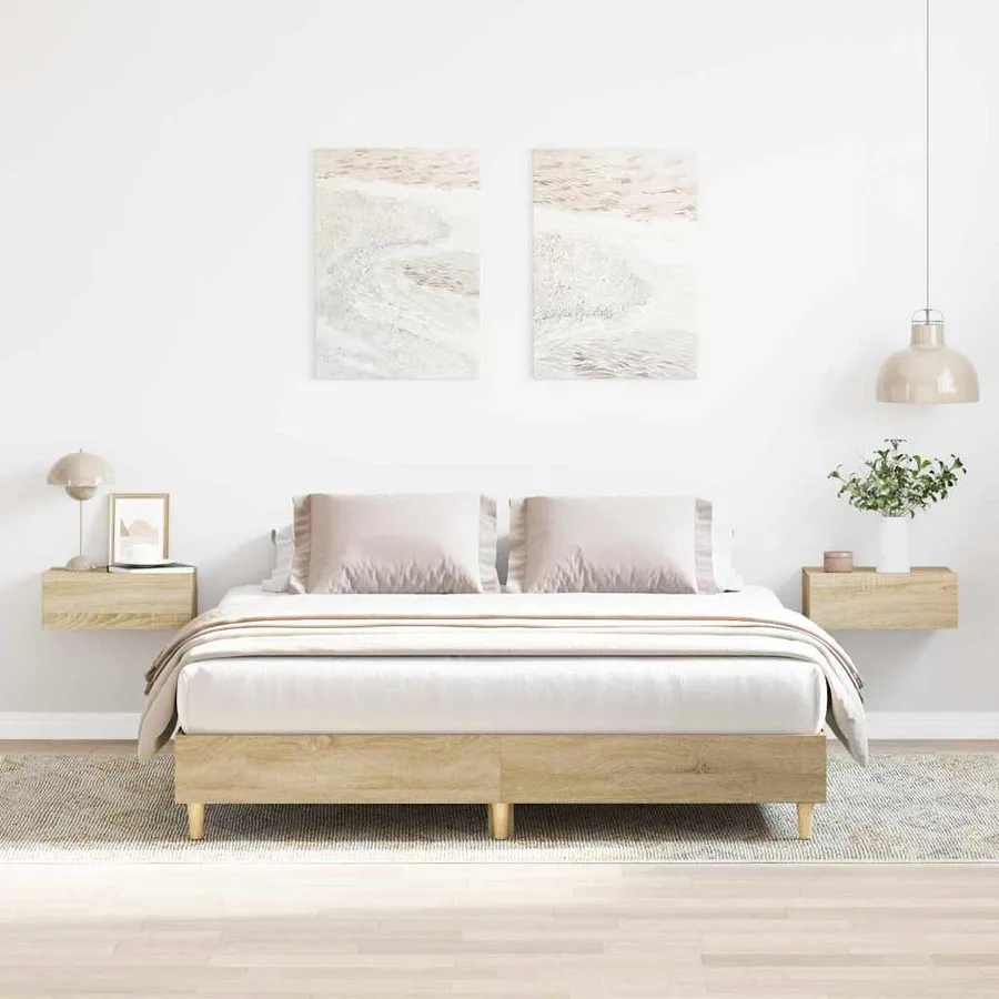 Cadre de lit Sonoma 152 x 203 cm Bois d'ingénierie - 4