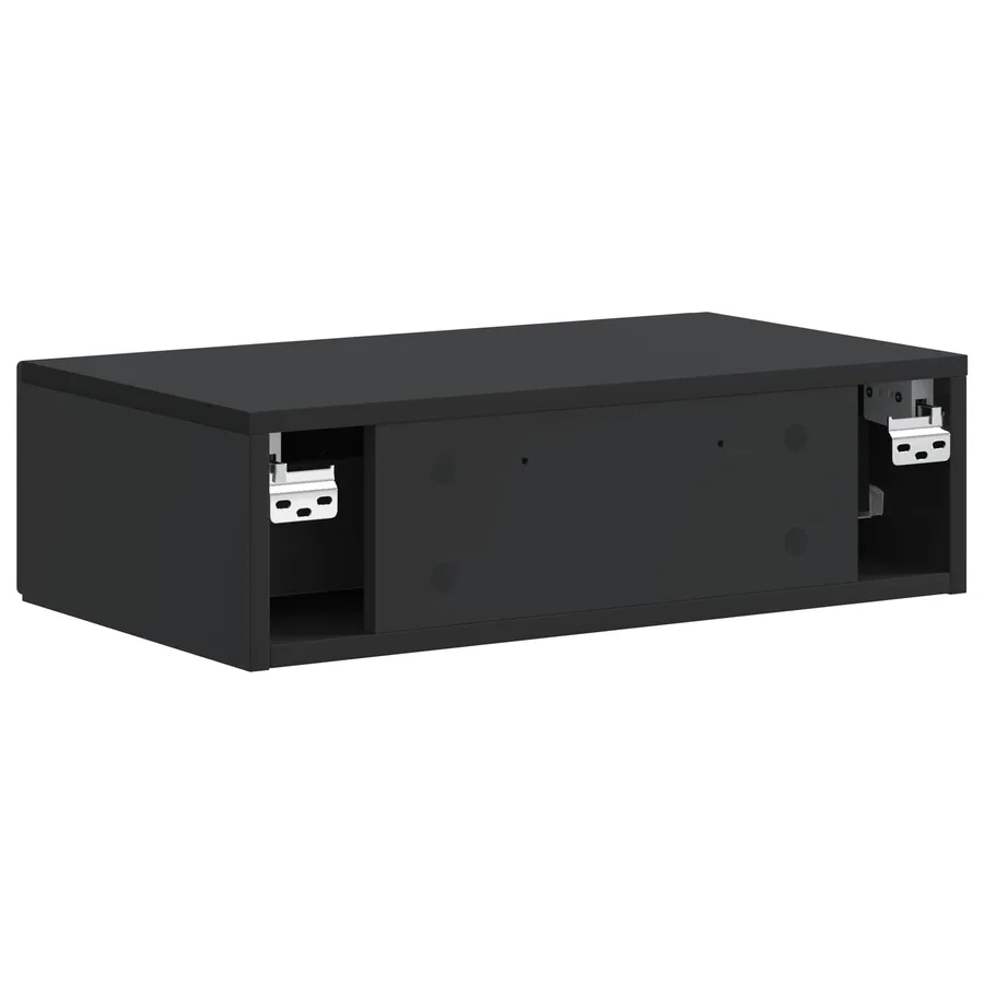 Table d'appoint murale Noir 59 x 34,5 x 17 cm Bois d'ingénierie - 7