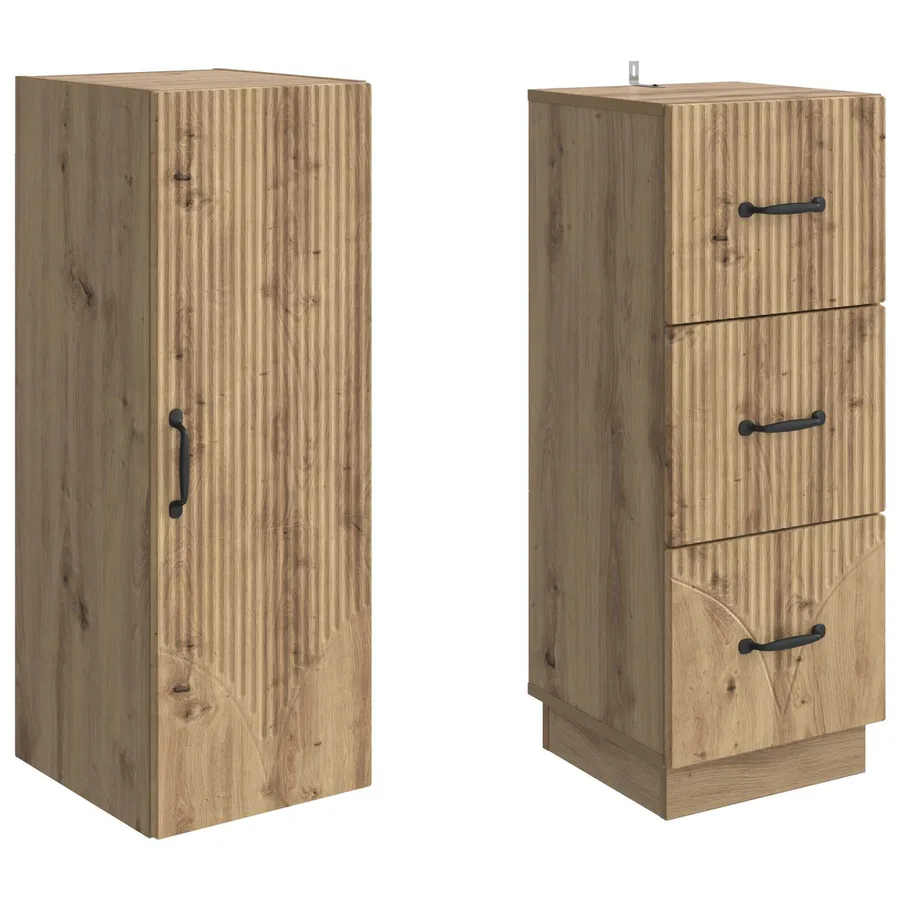 Ensemble de Meubles 2 pc 33 x 34,5 x 87 cm Bois d'ingénierie - 4