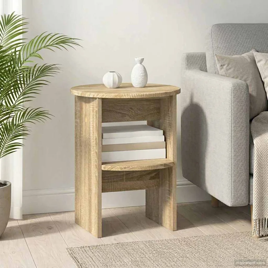 Meuble d'appoint Chêne Sonoma Ø40 x 50 cm Bois d’ingénierie