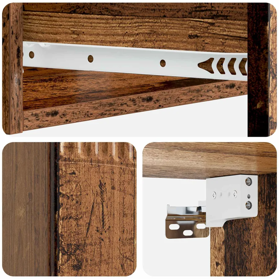 Table d'appoint murale Bois ancien 59 x 34,5 x 17 cm - 8