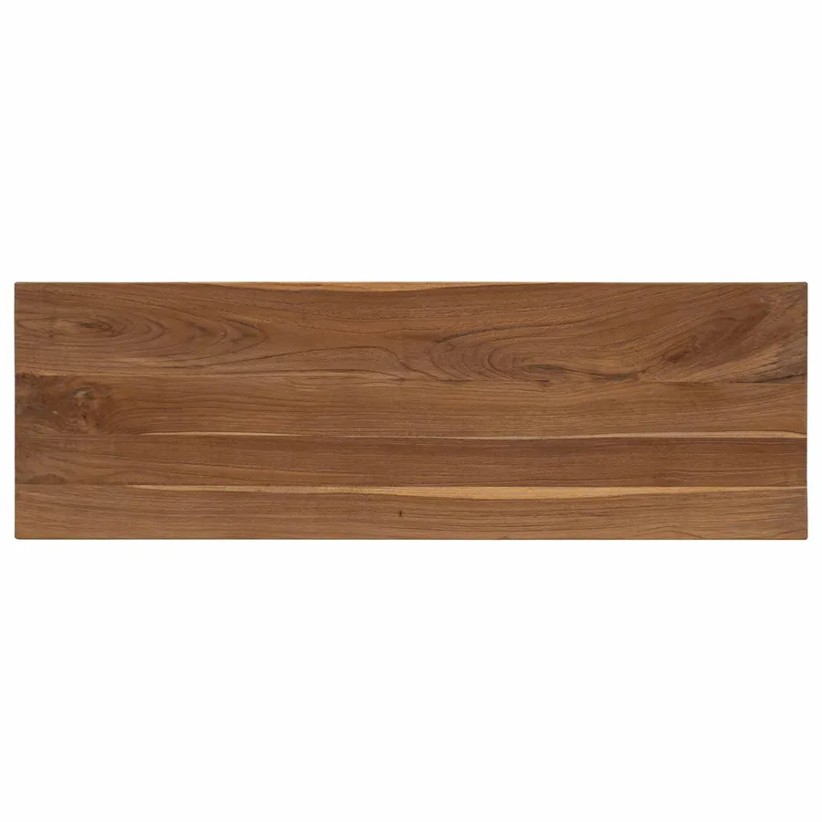 Table console Naturel 110 x 35 x 75 cm Bois de teck massif - 4