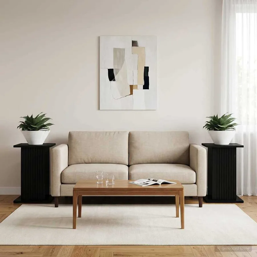 Support de Plante 2 pcs Noir 30,5 x 30 x 43 cm - 4