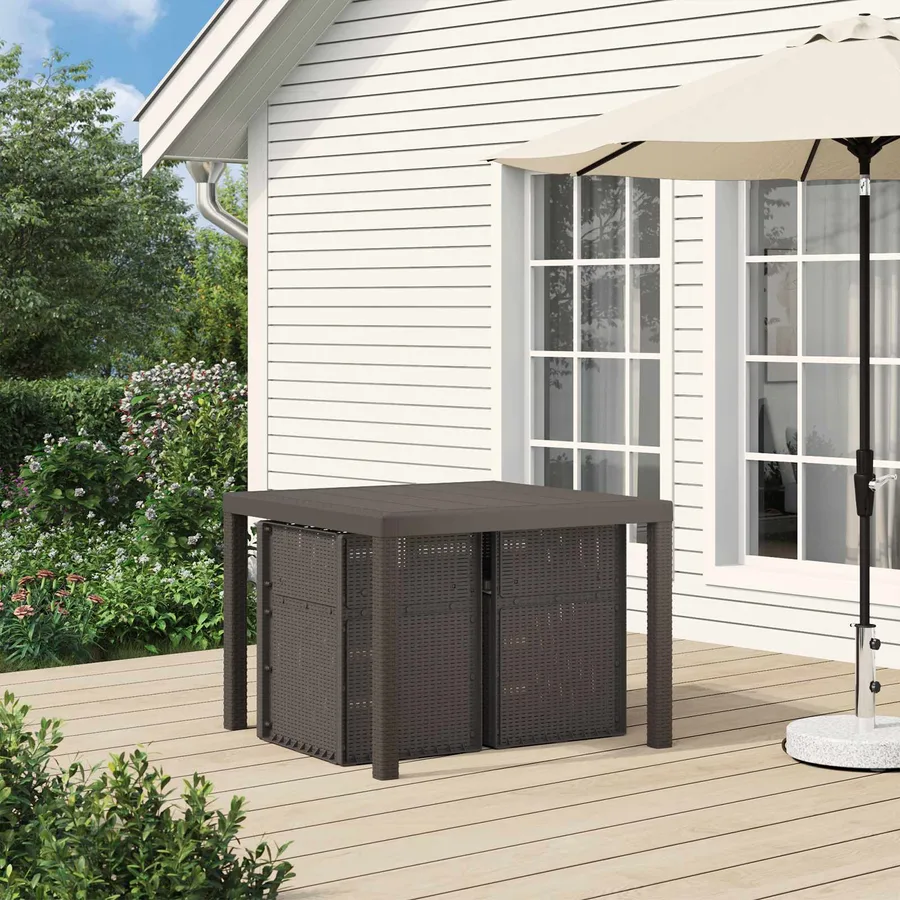Chaises de jardin salle à manger 2 pcs Gris clair PP - 3