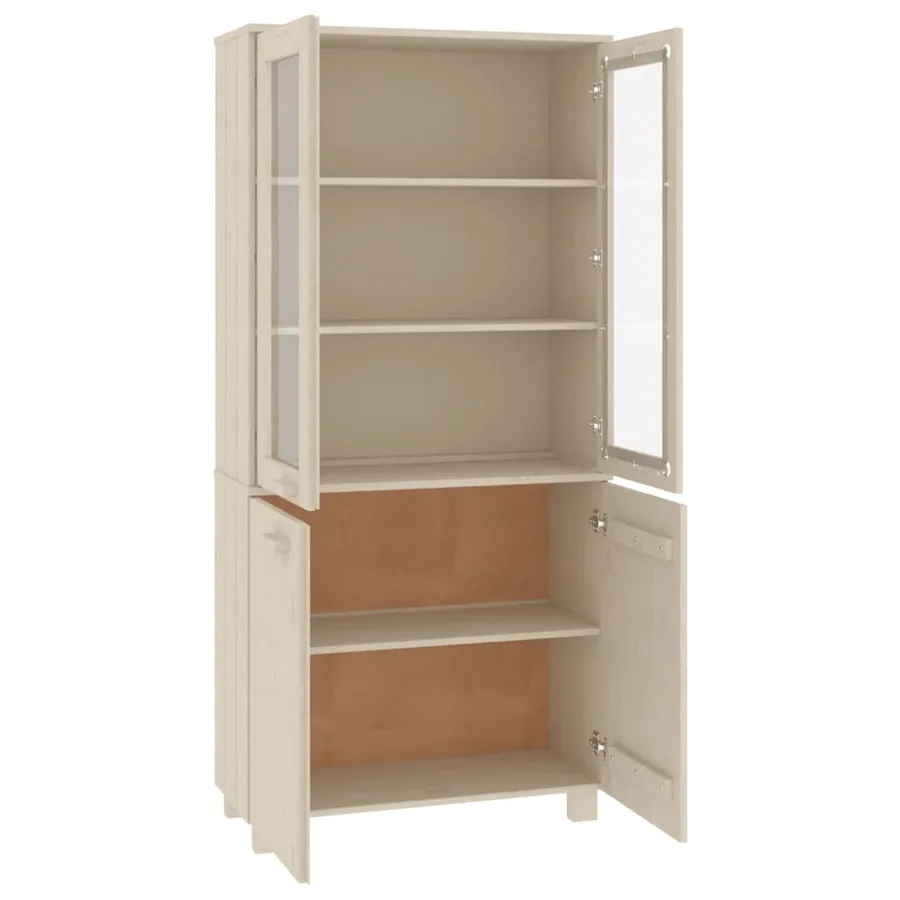 Buffet HAMAR Bois massif de pin Marron miel - 5