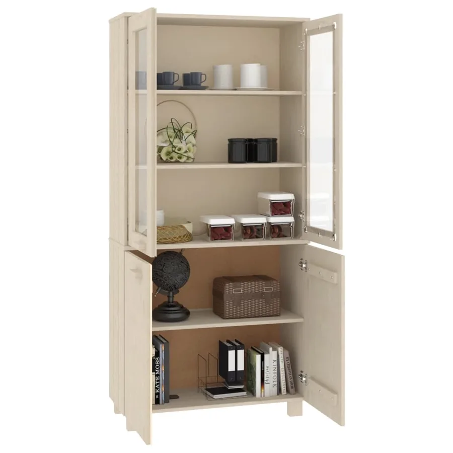 Buffet HAMAR Bois massif de pin Marron miel - 6