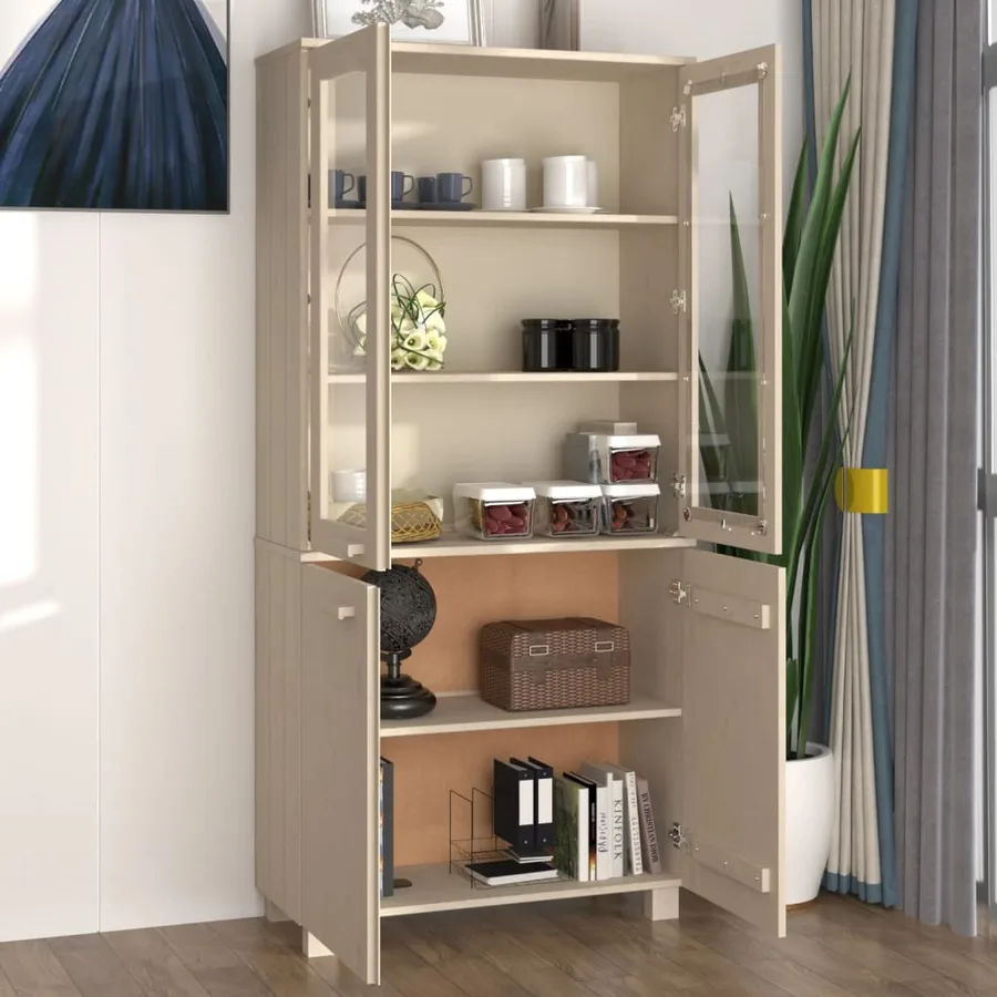 Buffet HAMAR Bois massif de pin Marron miel - 7