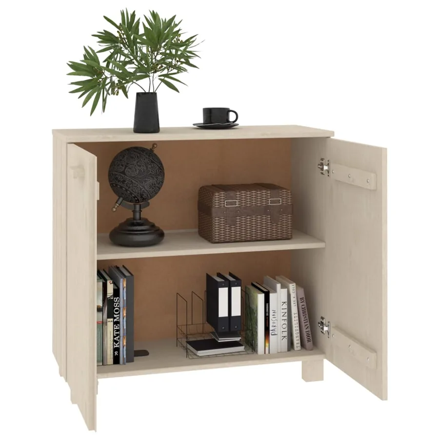 Buffet HAMAR Marron miel 85x35x80 cm Bois massif de pin - 6
