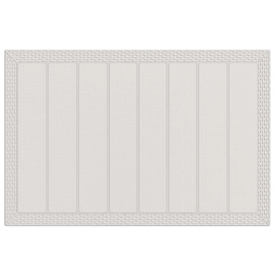Ensemble de salle à manger pour jardin 5 pcs Blanc et crème PP - 7