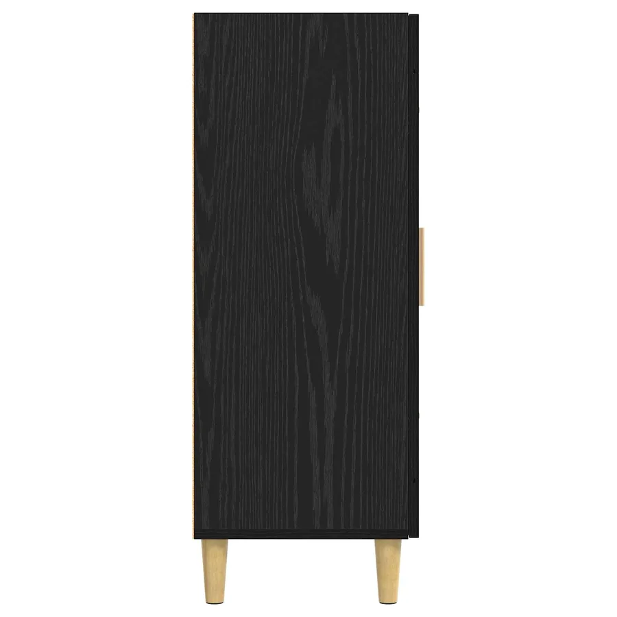 Buffet Chêne noir 69,5 x 34 x 90 cm Bois d'ingénierie - 3