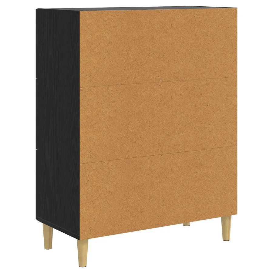 Buffet Chêne noir 69,5 x 34 x 90 cm Bois d'ingénierie - 4