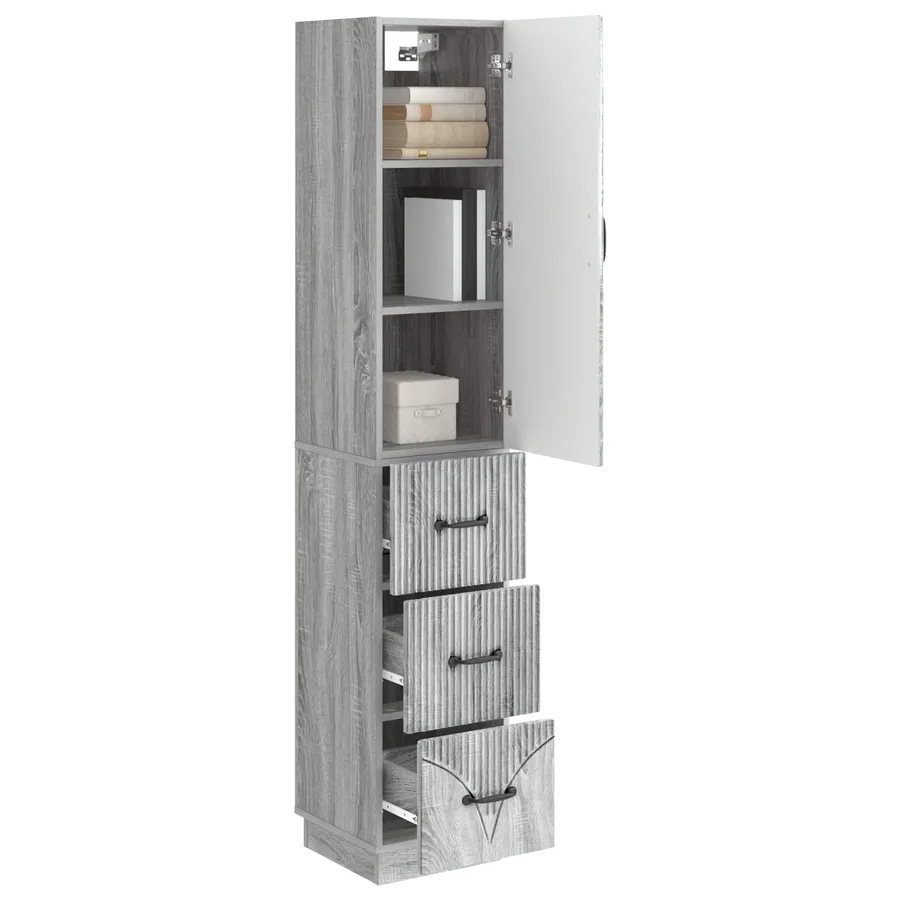 Ensemble de Meubles 2 pcs Sonoma gris 33 x 34,5 x 87 cm - 3