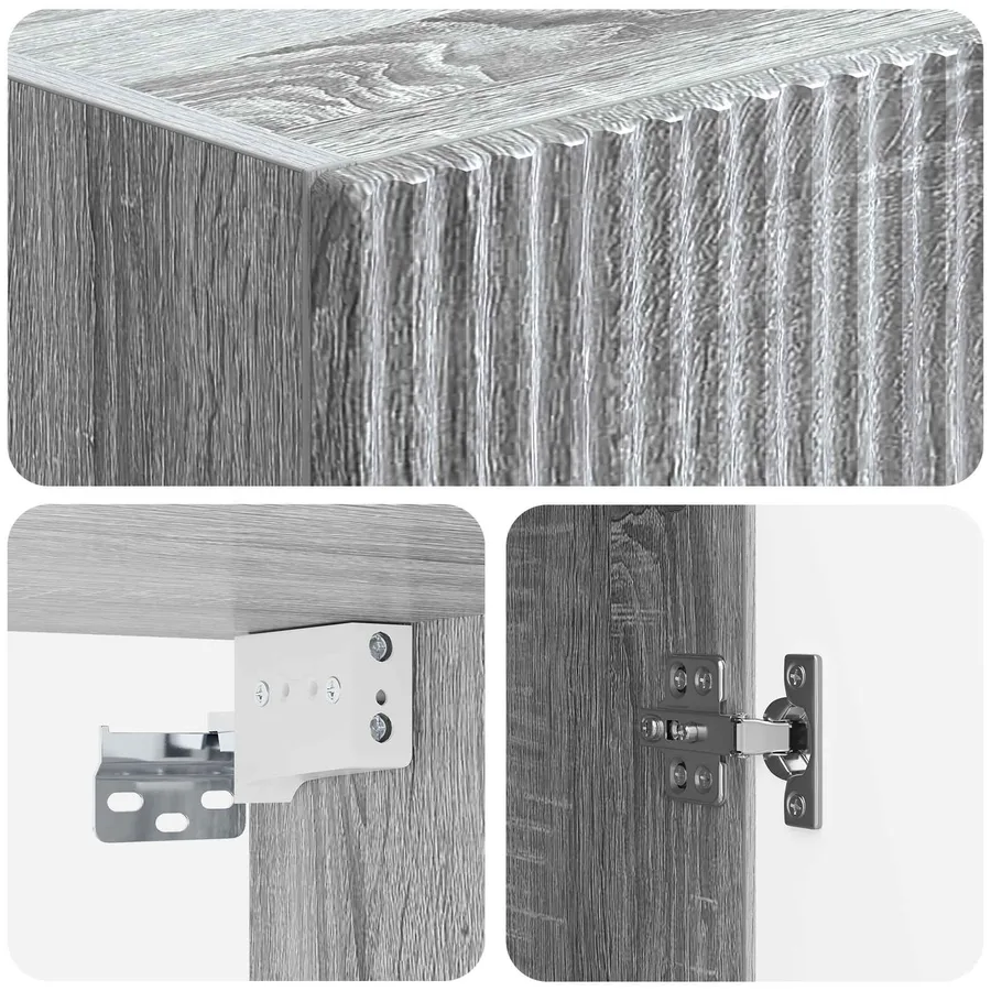 Ensemble de Meubles 2 pcs Sonoma gris 33 x 34,5 x 87 cm - 8