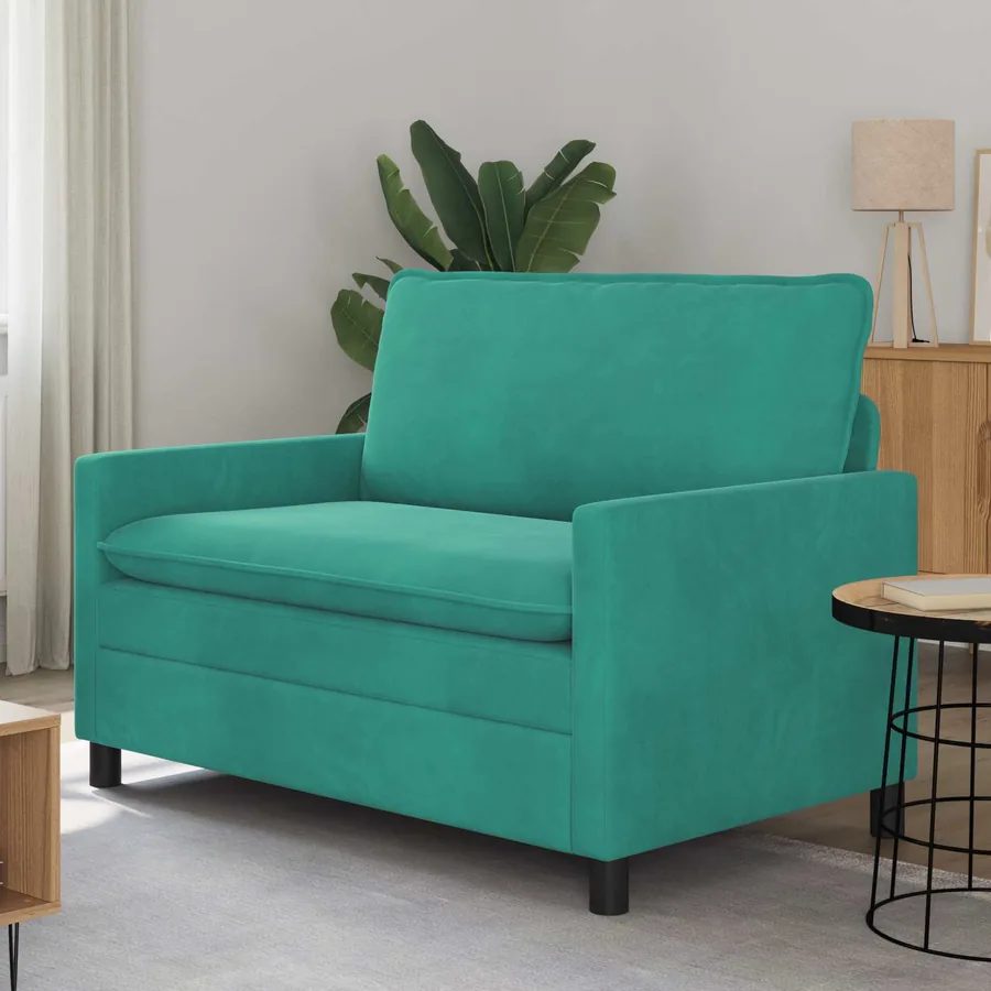 Canapé Turquoise 126 x 81 x 87,5 cm Velours