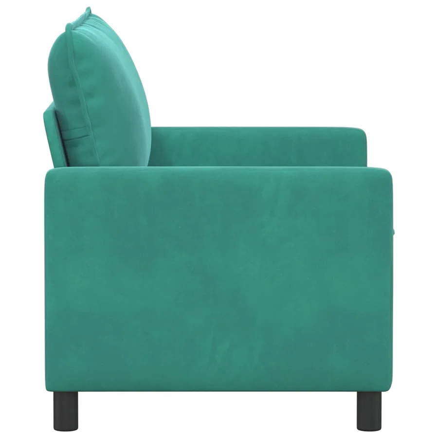Canapé Turquoise 126 x 81 x 87,5 cm Velours - 4