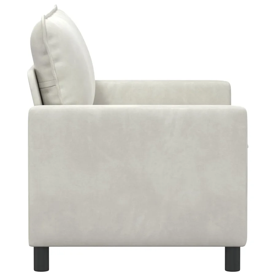 Canapé Crème 126 x 81 x 87,5 cm Velours - 4