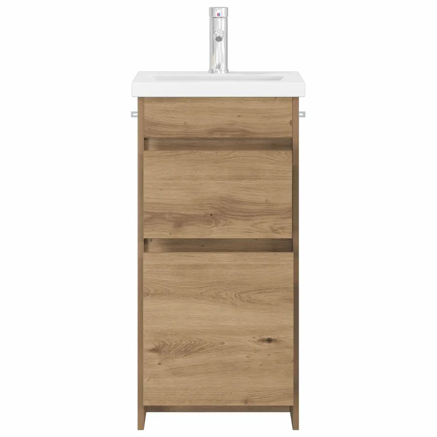 Meuble de salle de bain avec évier Chêne artisanal - 3