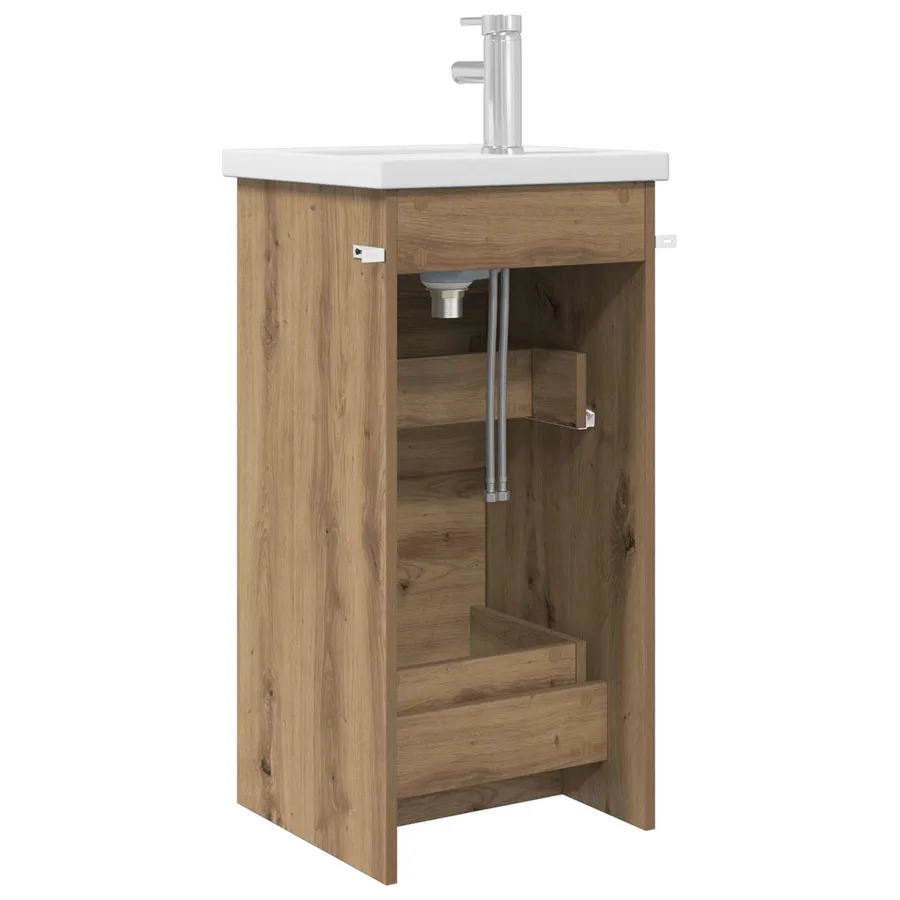 Meuble de salle de bain avec évier Chêne artisanal - 5