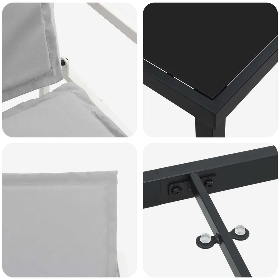 Ensemble de salle à manger pour jardin 5 pcs - 7