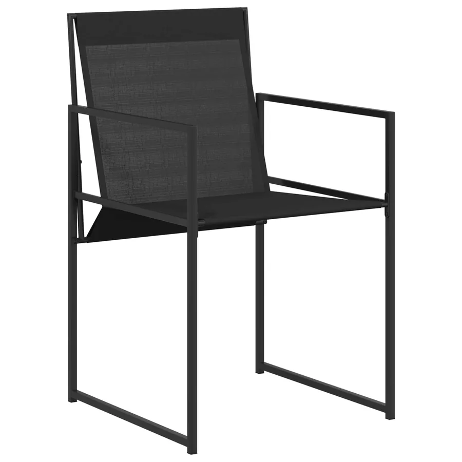 Ensemble de salle à manger pour jardin 5 pcs Noir - 4