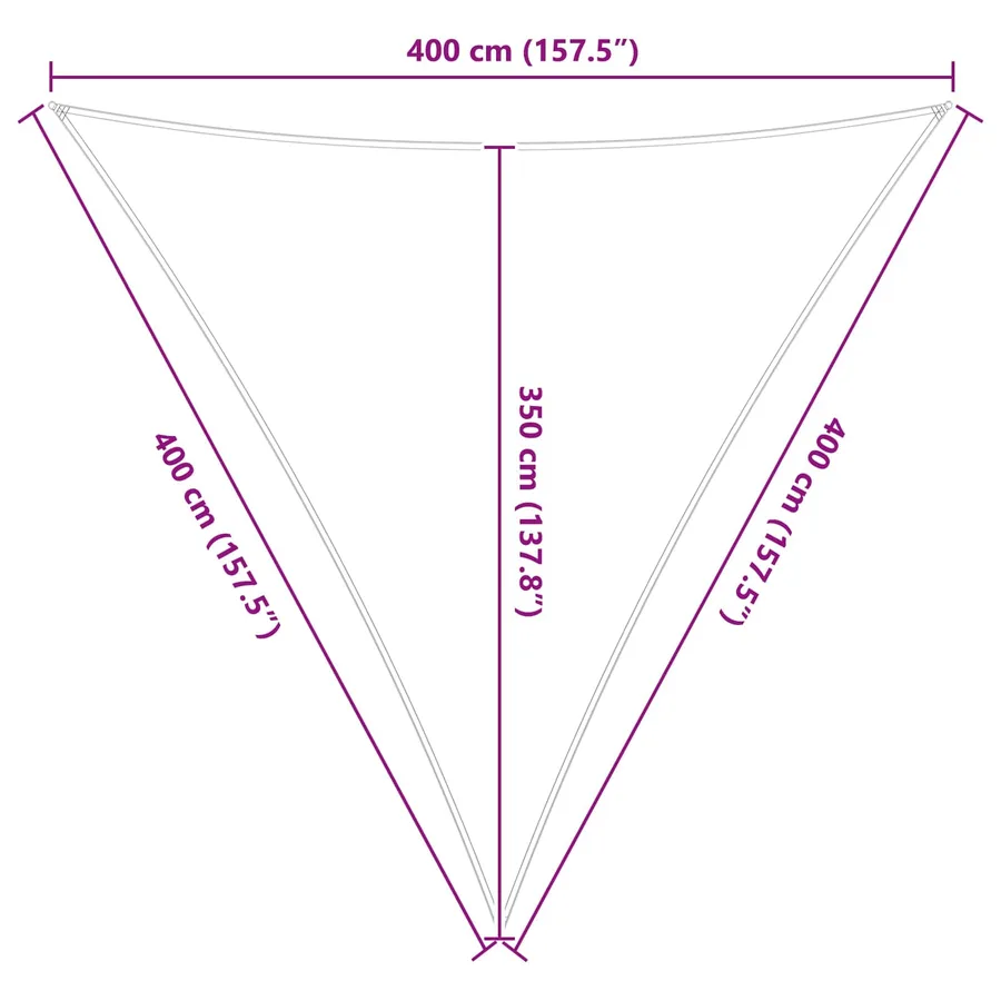 Voile d'ombre Gris clair et blanc 4 x 4 x 4 m - 8