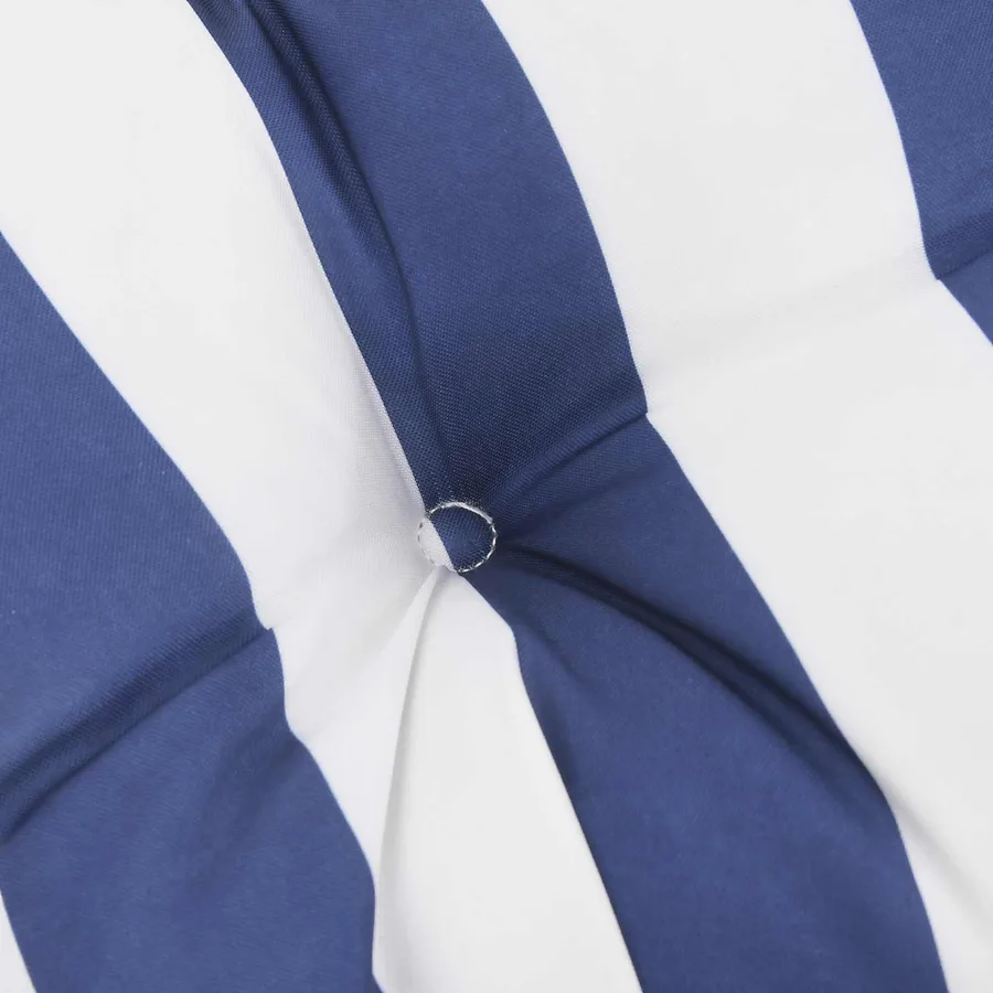 Coussin d'extérieur 2 pcs Bleu et Blanc 120 x 50 x 7 cm Tissu - 9