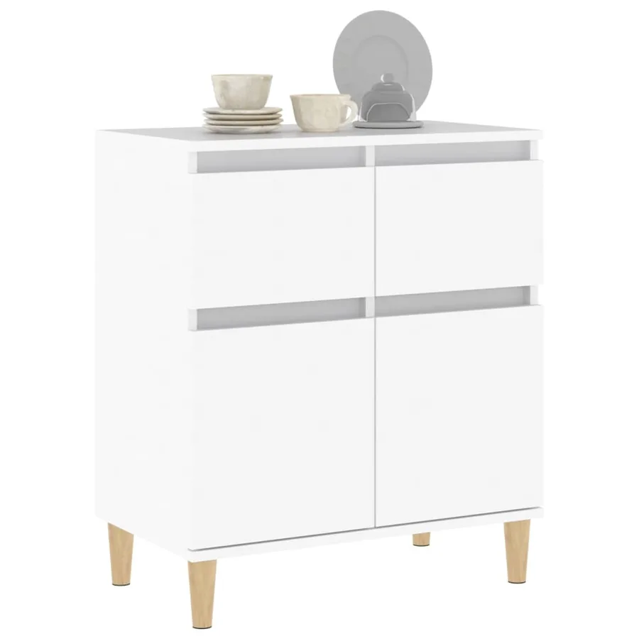Buffet Blanc 60x35x70 cm Bois d'ingénierie - 4