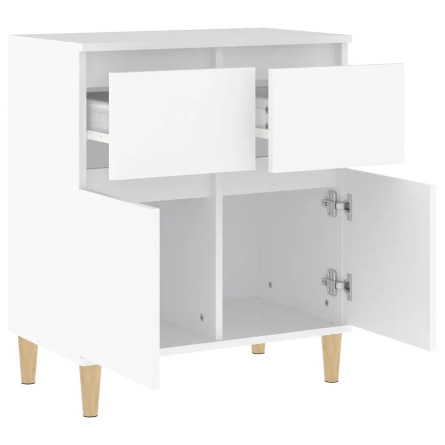 Buffet Blanc 60x35x70 cm Bois d'ingénierie - 6