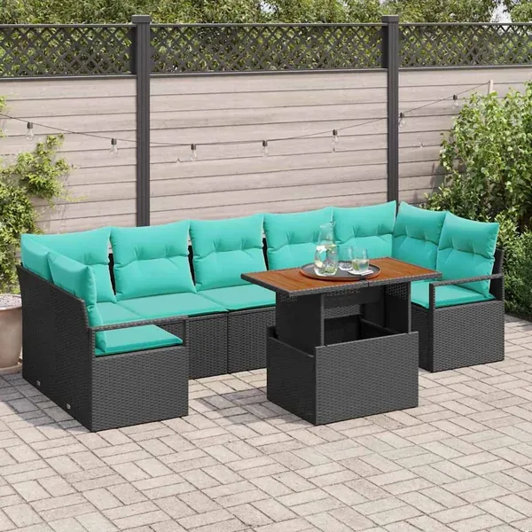 Ensemble de canapé de jardin 8 pc 7-Nombre de places