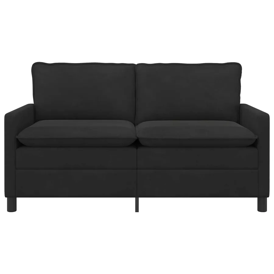 Canapé Noir 156 x 81 x 87,5 cm Velours - 3