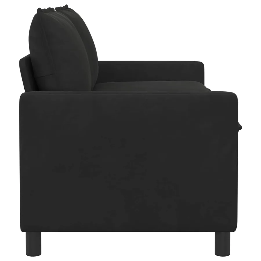 Canapé Noir 156 x 81 x 87,5 cm Velours - 4