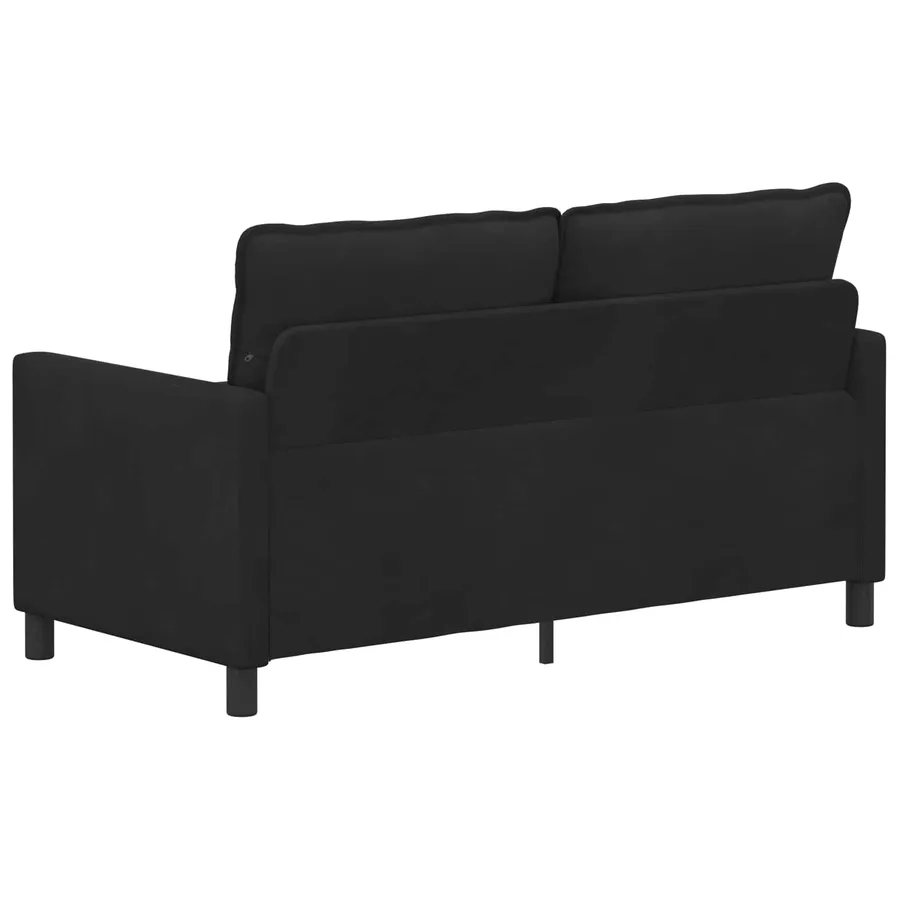 Canapé Noir 156 x 81 x 87,5 cm Velours - 5