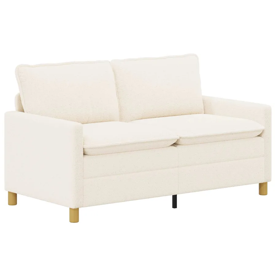 Canapé Crème 156 x 81 x 87,5 cm Tissu - 2