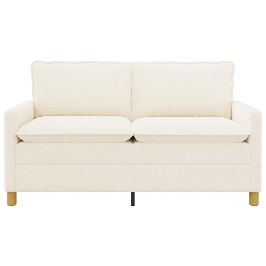 Canapé Crème 156 x 81 x 87,5 cm Tissu - 3