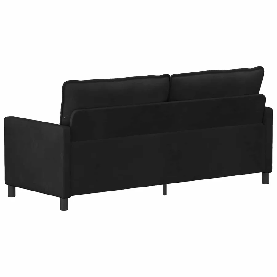 Canapé Noir 196 x 81 x 87,5 cm Velours - 5