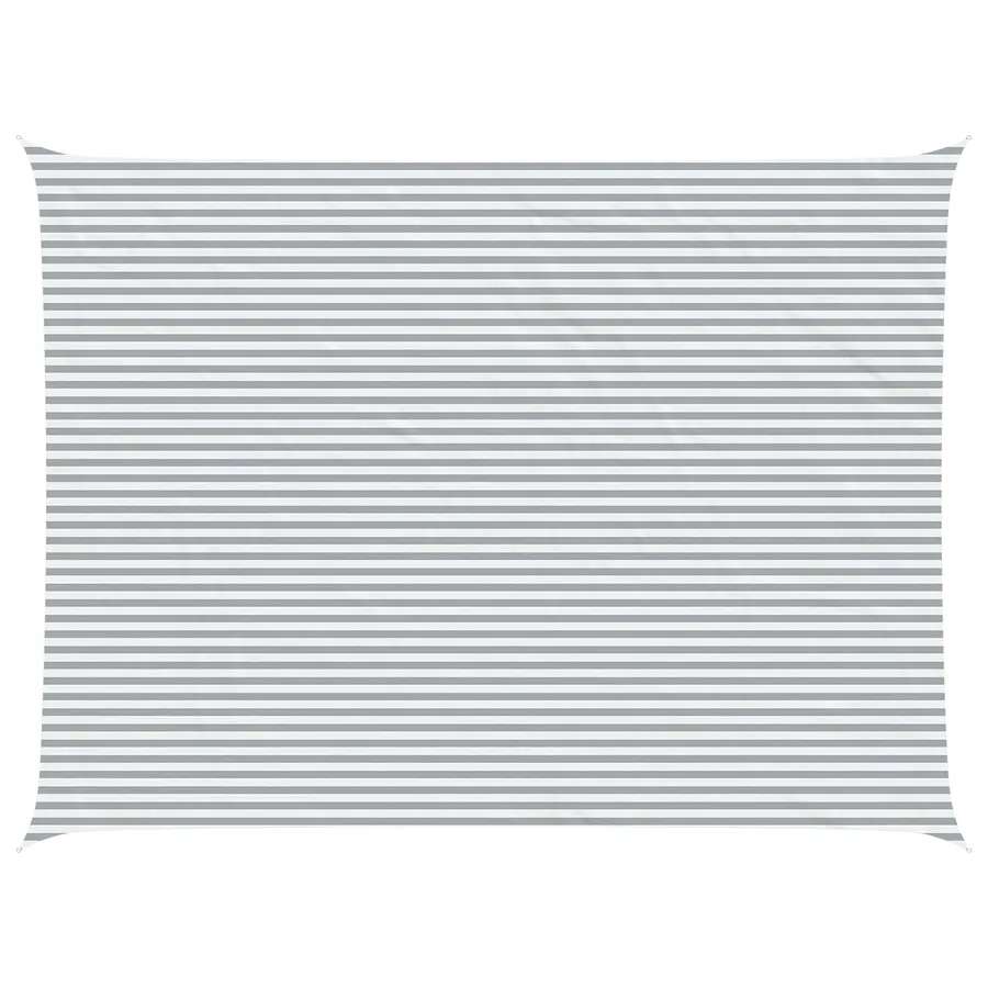 Voile d'ombre Gris clair et blanc 8 x 6 m - 2