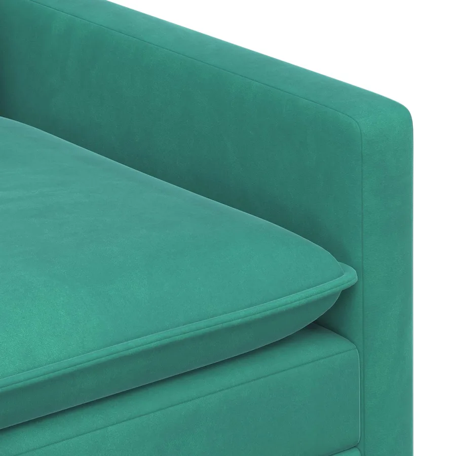 Ensemble de Canapés 2 pcs Turquoise Velours - 5