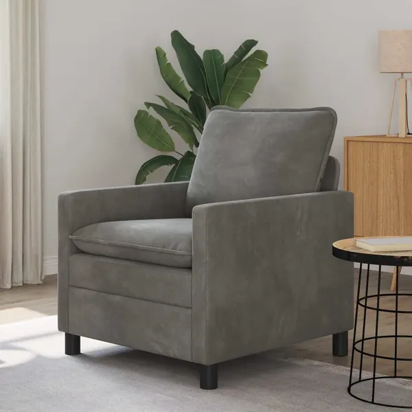 Canapé Gris foncé 76 x 81 x 87,5 cm Velours