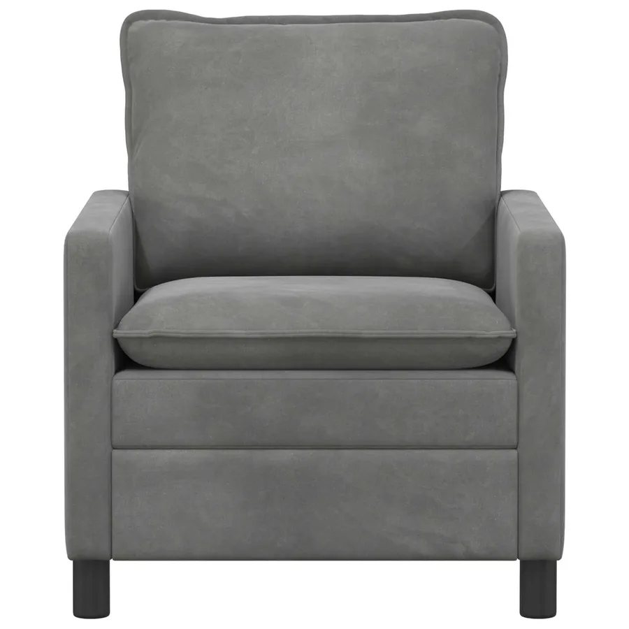 Canapé Gris foncé 76 x 81 x 87,5 cm Velours - 3