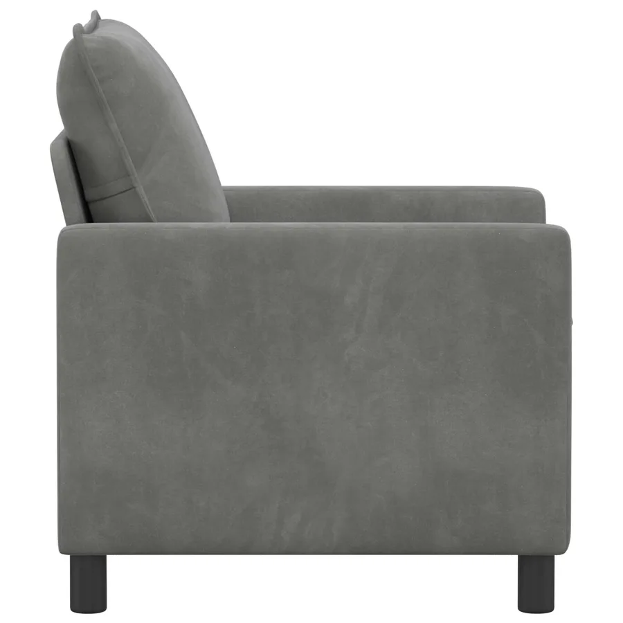 Canapé Gris foncé 76 x 81 x 87,5 cm Velours - 4