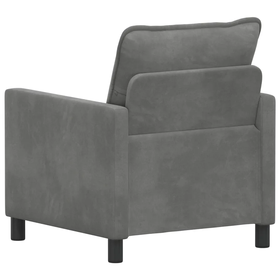 Canapé Gris foncé 76 x 81 x 87,5 cm Velours - 5