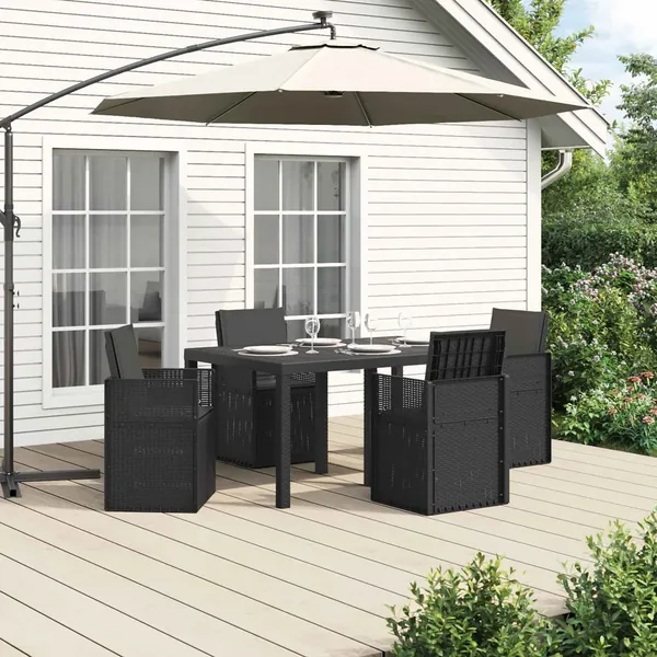Ensemble de salle à manger pour jardin 5 pcs Anthracite PP