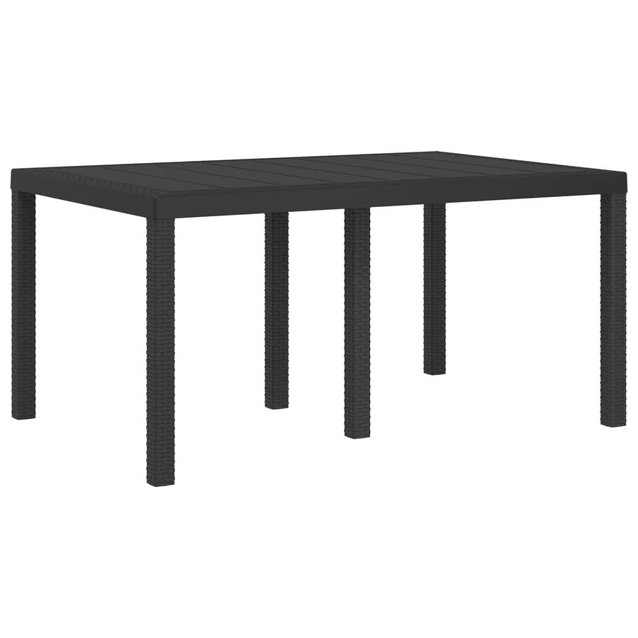 Ensemble de salle à manger pour jardin 5 pcs Anthracite PP - 5